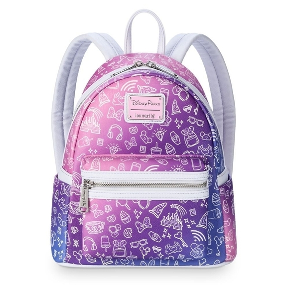 Loungefly Disney Parks Ombre Icons Mini Backpack - Picture 1 of 11